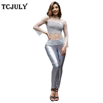 TCJULY New Arrival Solid Slim Shiny Pu Leather Pants Skinny Push Up Stretch Women's Leggings With Pockets Night Club Disco Pants 
TCJULY New Arrival Solid Slim Shiny Pu Leather Pants Skinny Push Up Stretch Women's Leggings With Pockets Night Club Disco Pants