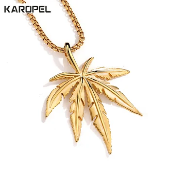 Karopel Gold Weed Herb Charm Necklace Maple Leaf Pendant Necklace Hip Hop Jewelry Wholesale
Karopel Gold Weed Herb Charm Necklace Maple Leaf Pendant Necklace Hip Hop Jewelry Wholesale