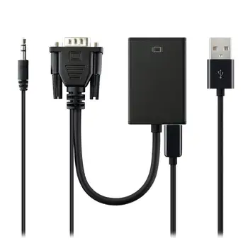 HDMI Female to VGA Male Converter Support 1080P Signal Output with Audio Adapter Convertor Audio Cable for PC Laptop TV 
HDMI Female to VGA Male Converter Support 1080P Signal Output with Audio Adapter Convertor Audio Cable for PC Laptop TV