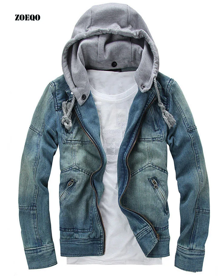 ZOEQO New Fashion Men Clothing Men's Hooded Denim Jacket Man Outdoors Casual Jeans Jackets And Coat chaqueta hombre M-5XL 652
ZOEQO New Fashion Men Clothing Men's Hooded Denim Jacket Man Outdoors Casual Jeans Jackets And Coat chaqueta hombre M-5XL 652