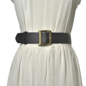 Women Punk Belt Lady Girl Faux Leather Gold Metal Buckle Waistband Vintage Dress Corset Belts Black High Waist Wide Elastic Belt
Women Punk Belt Lady Girl Faux Leather Gold Metal Buckle Waistband Vintage Dress Corset Belts Black High Waist Wide Elastic Belt