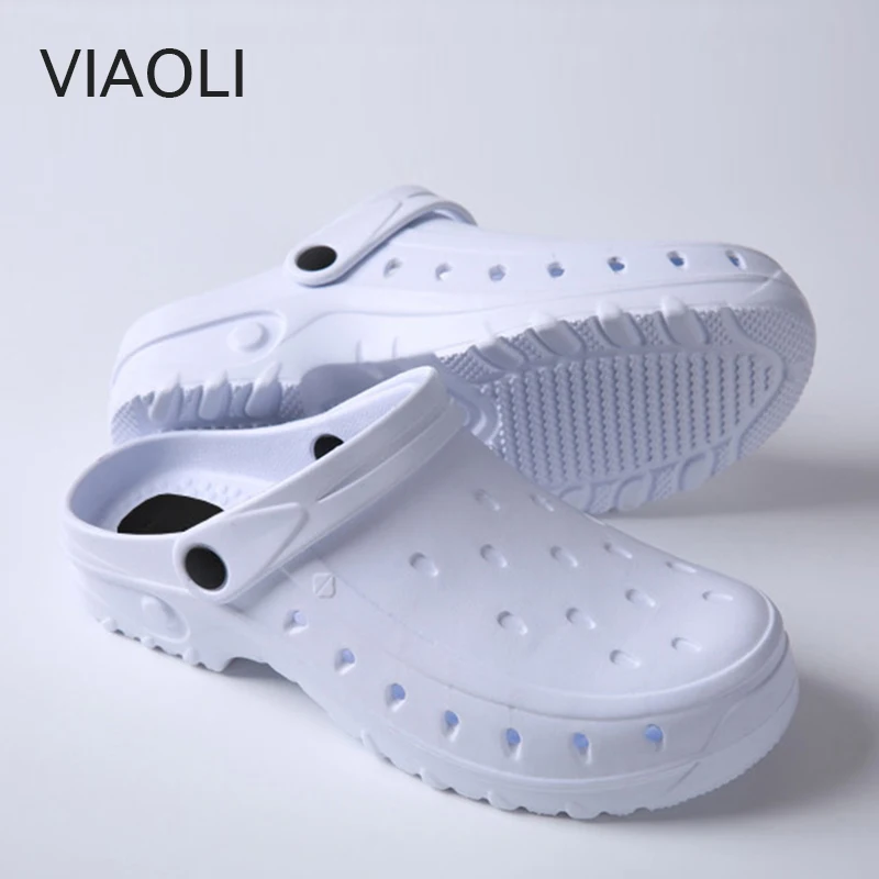 

VIAOLI new Men Classic Anti-static Autoclavable Anti Bacteria Surgical Shoes Medical Shoes Safety Surgical Clogs Cleanroom Work