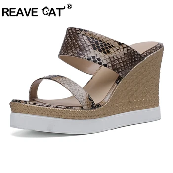 REAVE CAT Women's sandals Summer shoes Wedges Platform Snake High heels Buckle Casual Khaki Direct sales High quality Sexy A2004
REAVE CAT Women's sandals Summer shoes Wedges Platform Snake High heels Buckle Casual Khaki Direct sales High quality Sexy A2004
