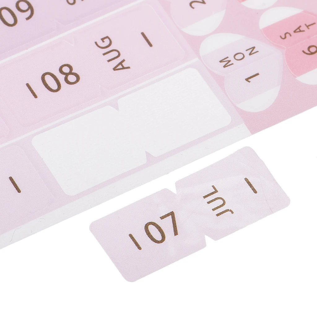8 Sheets Mini Self Adhesive DIY Monthly Calendar Index Tabs Reminder Stickers for Diary Scrapbook Personal Planner Excellent