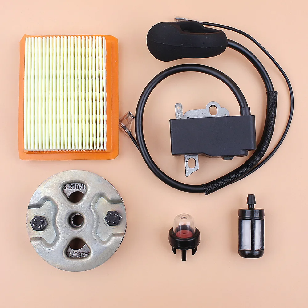 Clutch Ignition Coil Air Filter Primer Bulb Kit Fit Stihl FS120 FS200 FS250 FS300 FS350 BT121 BT120C Brushcutter Trimmer Parts
Clutch Ignition Coil Air Filter Primer Bulb Kit Fit Stihl FS120 FS200 FS250 FS300 FS350 BT121 BT120C Brushcutter Trimmer Parts