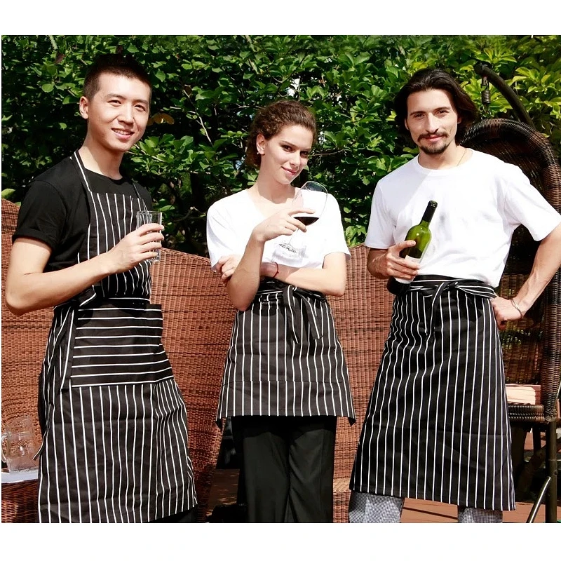 Simple striped men's apron senior restaurant chef oil and anti-fouling apron cafe men and women waiter clothing suitable
Simple striped men's apron senior restaurant chef oil and anti-fouling apron cafe men and women waiter clothing suitable