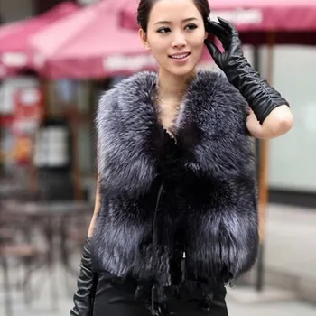 2016 Spring New Women Fur coat silver fox Really Fur Vest Colete De Pele Large size Ladies Cox Cur Coat A#3
2016 Spring New Women Fur coat silver fox Really Fur Vest Colete De Pele Large size Ladies Cox Cur Coat A#3