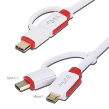 Fast Charging Type C 2in1 USB Cable Micro to Type-C for LG Nexus 5X 6P OnePlus 3 For Xiaomi MI5 Huawei P9 RC06