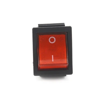 

Red Button Rocker Switch With Cover 4 Plugs 16A 250V Electrical Equipment Switches Durable 16A 250V AC / 20A 125V AC