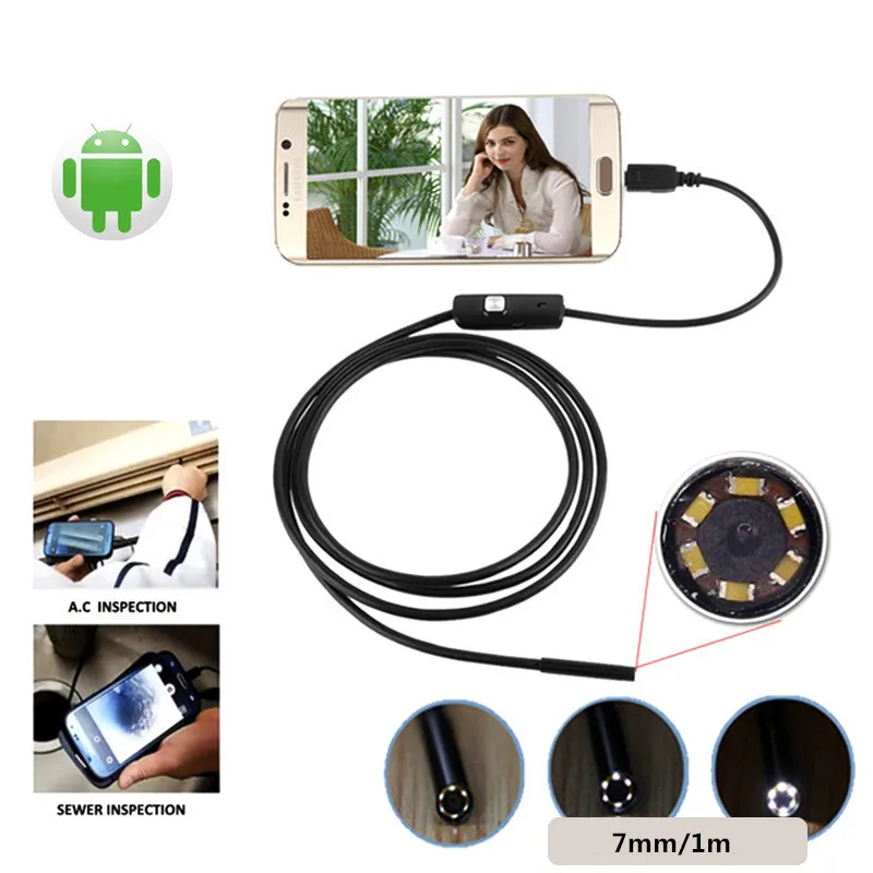 7mm Waterproof Mini Android Endoscope USB Wire Snake Tube Inspection Borescope Compatible Android Smartphone PC
7mm Waterproof Mini Android Endoscope USB Wire Snake Tube Inspection Borescope Compatible Android Smartphone PC