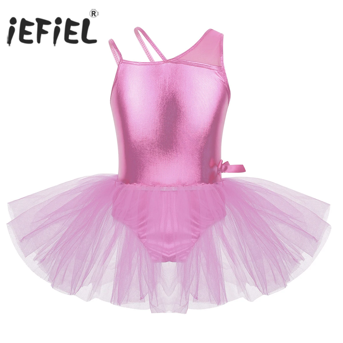 Yeahdor Kids Girls Snowflake Printed Ballerina Princess Ballet Tutu Leotard Dress Dancewear Party Fancy Costumes 
