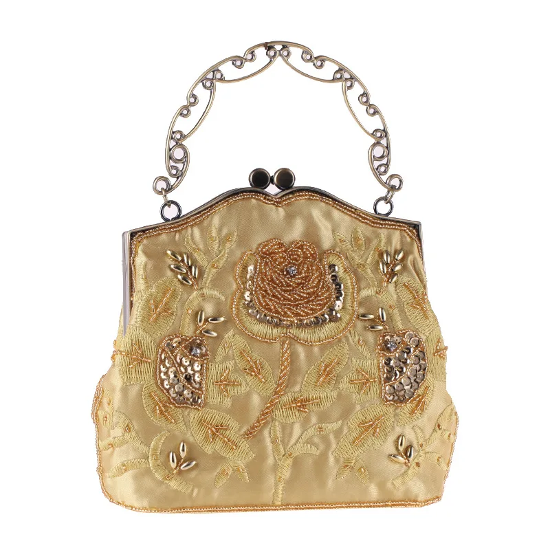 Vintage Beading Women Evening Party Clutch Bag Sequin Floral Hollow Metal Frame Handbag Single Chain Shoulder Bag Crossbody Flap 
Vintage Beading Women Evening Party Clutch Bag Sequin Floral Hollow Metal Frame Handbag Single Chain Shoulder Bag Crossbody Flap