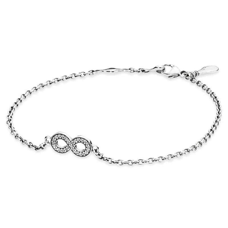 925 Sterling Silver Bracelet Symbol Of Infinity With Cubic Zirconia Chain Link Bracelet Bangle Fit Women Bead Charm Diy Jewelry
925 Sterling Silver Bracelet Symbol Of Infinity With Cubic Zirconia Chain Link Bracelet Bangle Fit Women Bead Charm Diy Jewelry