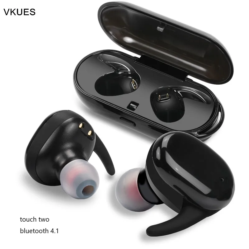 Mini Wireless Earbuds Bluetooth Earphones Touch Two BT V4.1 Headset with Charging Box Sweatproof Stereo Sports mini Earphone
Mini Wireless Earbuds Bluetooth Earphones Touch Two BT V4.1 Headset with Charging Box Sweatproof Stereo Sports mini Earphone