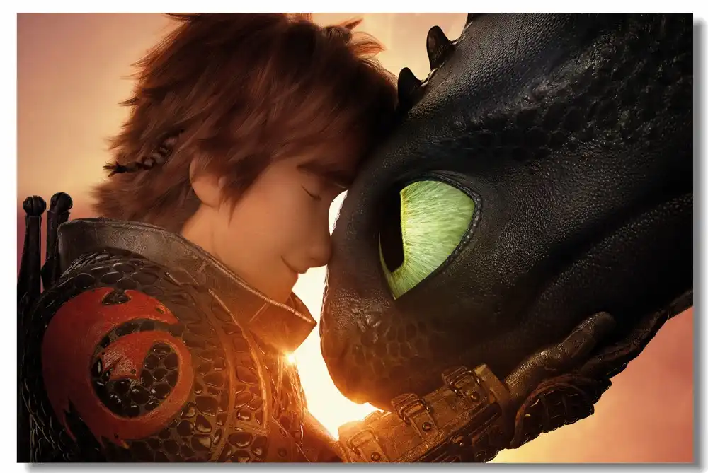 カスタムキャンバス壁壁画しゃっくり歯のないポスター Httyd フィルム壁ステッカーあなたのドラゴン壁紙の寝室の装飾 0861 Gooum