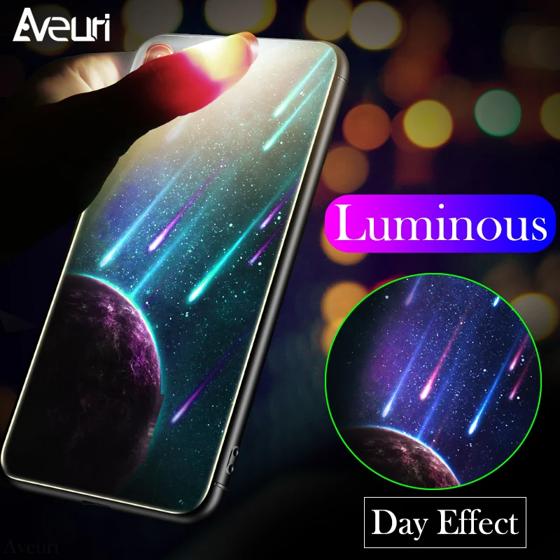 Luminous Glass Case For iPhone 11 Pro Max X XR XS MAX 8 7 Plus Coque Luxury 9H Tempered Cover Case For iPhone 5 5S SE 6 6S Plus
Luminous Glass Case For iPhone 11 Pro Max X XR XS MAX 8 7 Plus Coque Luxury 9H Tempered Cover Case For iPhone 5 5S SE 6 6S Plus