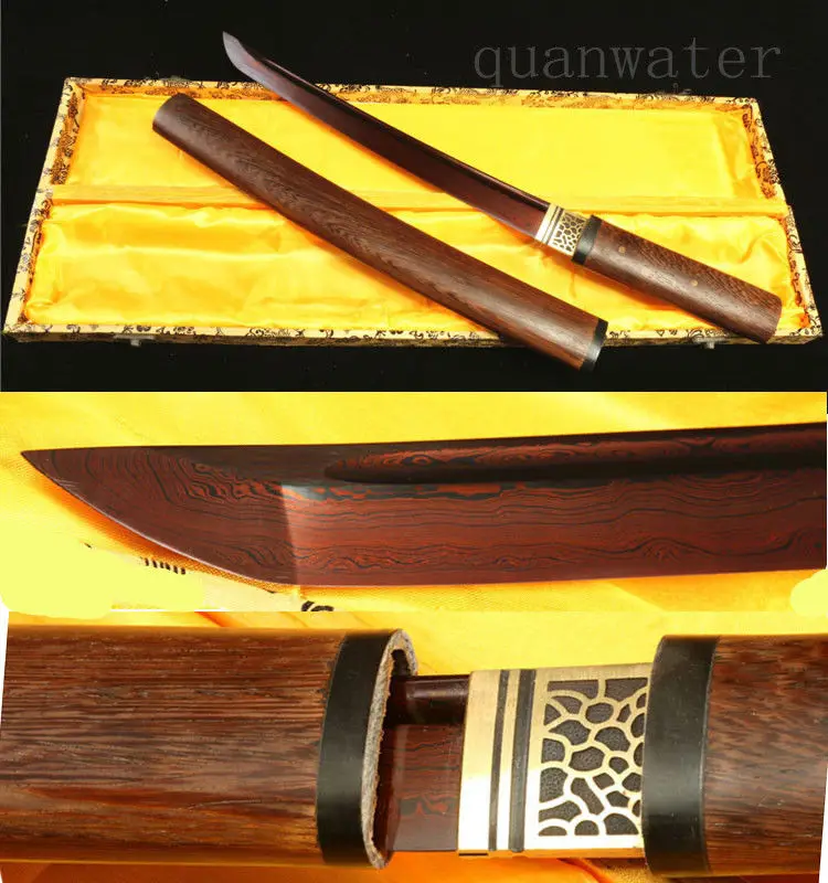 21'ROSE WOOD DAMASCUS FOLDED STEEL RED BLADE JAPANESE SWORD TANTO VERY BEAUTIFI
21'ROSE WOOD DAMASCUS FOLDED STEEL RED BLADE JAPANESE SWORD TANTO VERY BEAUTIFI
