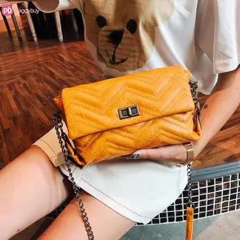 Solid Colors Elegant Ladies Wave PU Leather Shoulder Bag Girls Vintage Chain Crossbody Bag for Women 2018 Bolsa Feminina Lock
Solid Colors Elegant Ladies Wave PU Leather Shoulder Bag Girls Vintage Chain Crossbody Bag for Women 2018 Bolsa Feminina Lock