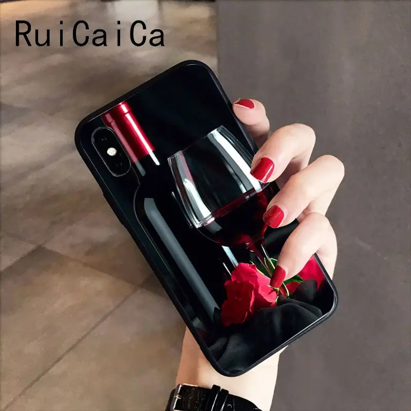 On Wine Glass in Paris red bottle Wine glass