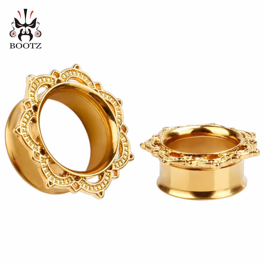 2016 2pcs stainless steel earrings gold ear plug tunnel piercing body jewelry single flared ear gauges retail
2016 2pcs stainless steel earrings gold ear plug tunnel piercing body jewelry single flared ear gauges retail