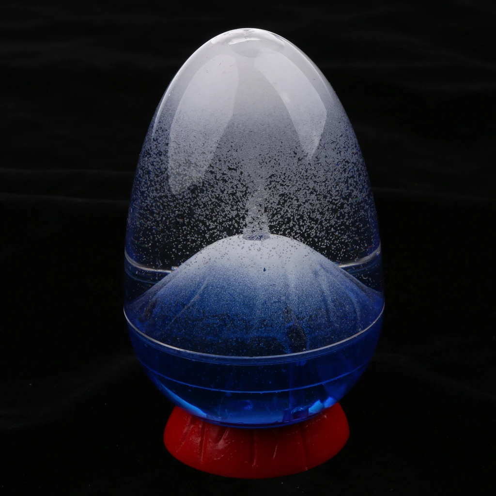 MagiDeal 2-set Volcano Eruption Egg Liquid Sandglass Hourglass Gadget Timer - 5min Shelf Display Home Decor Clock