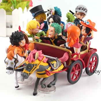 Anime One Piece 20th Anniversary Carriage Set Luffy Nami Zoro Sanji Chopper Ace Sabo Trafalgar Law Hancock PVC Figure Toys
Anime One Piece 20th Anniversary Carriage Set Luffy Nami Zoro Sanji Chopper Ace Sabo Trafalgar Law Hancock PVC Figure Toys