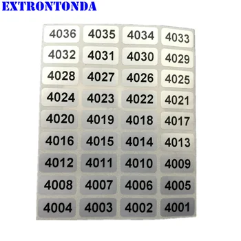 1000pcs Consecutive Number Labels From 4001 to 5000 Inventory Stickers Waterproof 20x10mm Small Size
1000pcs Consecutive Number Labels From 4001 to 5000 Inventory Stickers Waterproof 20x10mm Small Size