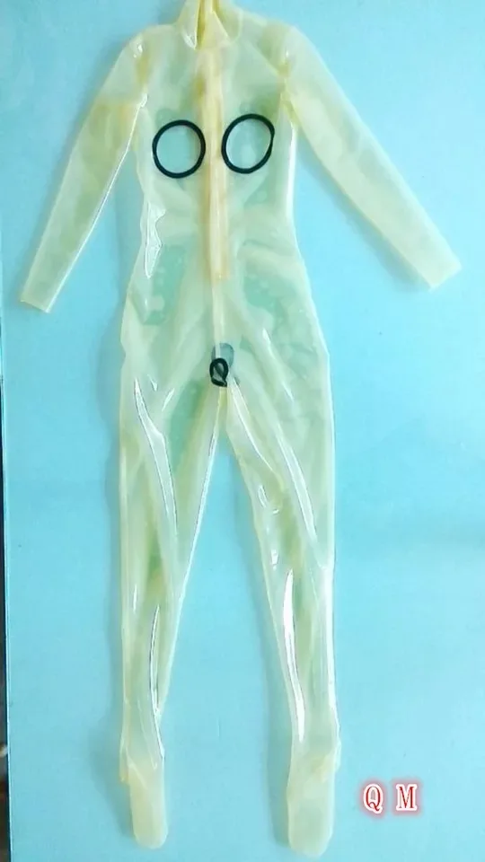New aarrival Latex Rubber Girls Full Bodysuit with Latex Sock Latex Skin Tight Transparent Catsuit open Cup&Crotch Back Zipped
New aarrival Latex Rubber Girls Full Bodysuit with Latex Sock Latex Skin Tight Transparent Catsuit open Cup&Crotch Back Zipped