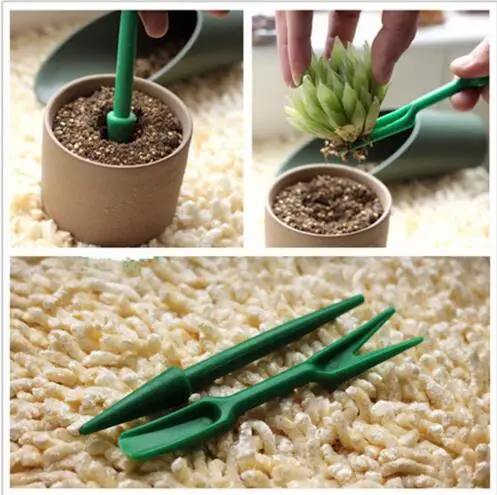 

2pcs / set! Lifter transplanter succulents transplant seedlings planted tool garden bonsai fertilizer drilling device