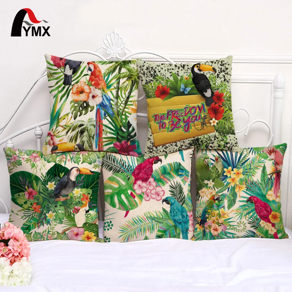 Cute Bird Printed Cushion Cover Parrot Cotton and Linen Car Sofa Pillow Case Sets of Floating Window Decoration Pillowcase
Cute Bird Printed Cushion Cover Parrot Cotton and Linen Car Sofa Pillow Case Sets of Floating Window Decoration Pillowcase