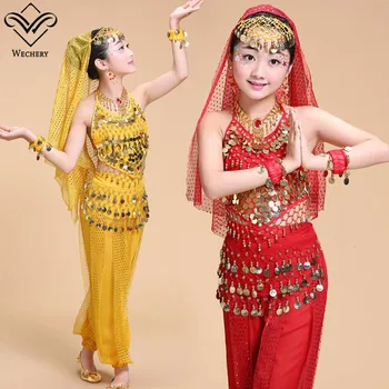 Wechery Belly Dancer Girls Dancing Wears Two Pieces Bellydance Costume with Sari Belt Bracelet Sequins Beads Chiffon Clothes
Wechery Belly Dancer Girls Dancing Wears Two Pieces Bellydance Costume with Sari Belt Bracelet Sequins Beads Chiffon Clothes