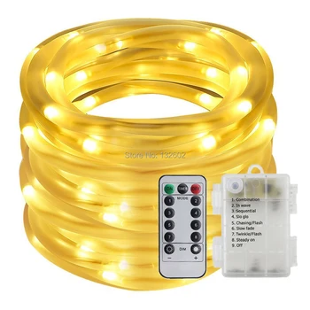 10M 100Leds Battery Powered Led Rope Tube String Lights Waterproof Outdoor Christmas Garden Path Fence Tree Lights with Remote
10M 100Leds Battery Powered Led Rope Tube String Lights Waterproof Outdoor Christmas Garden Path Fence Tree Lights with Remote