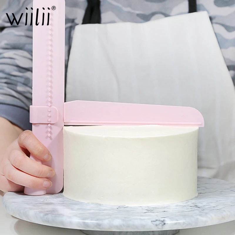 

Cake Decorating Tools Adjustable Scraper Edge Side Smoother Polisher Fondant Sugarcraft Icing Mold Plastic Painting DIY Baking