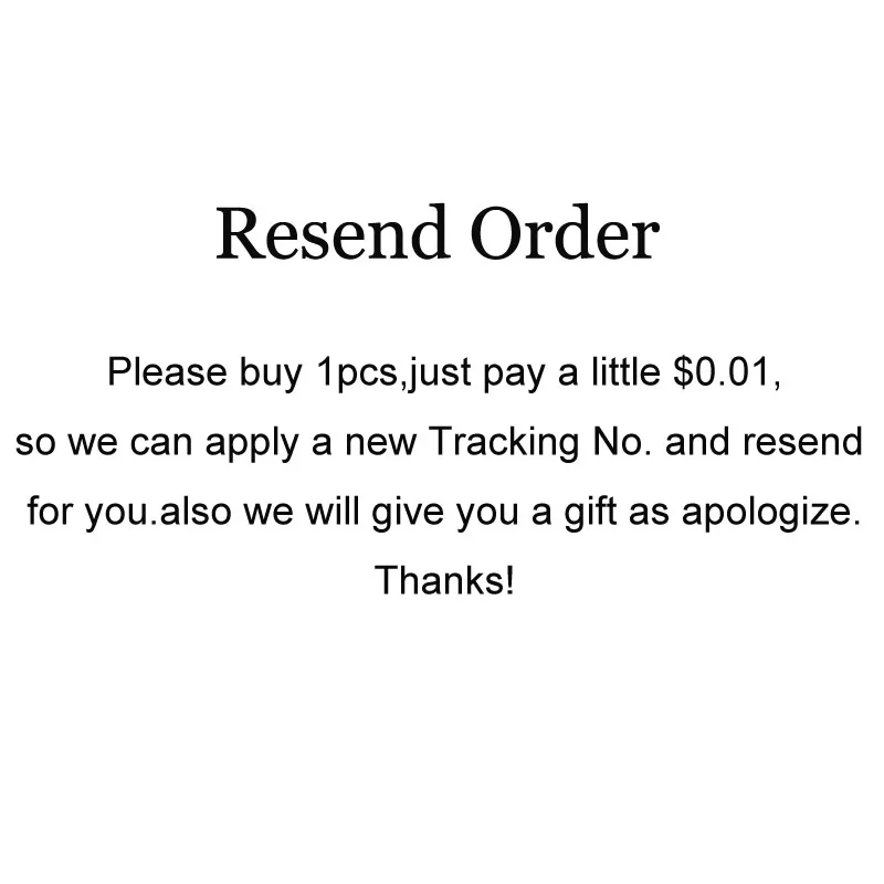 This is a link only for resend the products to you, contact with us before you ordering it please,Thanks!
This is a link only for resend the products to you, contact with us before you ordering it please,Thanks!