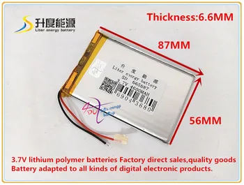 3.7V 4600mAH 665687 Polymer lithium ion / Li-ion battery for power bank tablet pc mp4 cell phone speaker gps dvd
3.7V 4600mAH 665687 Polymer lithium ion / Li-ion battery for power bank tablet pc mp4 cell phone speaker gps dvd