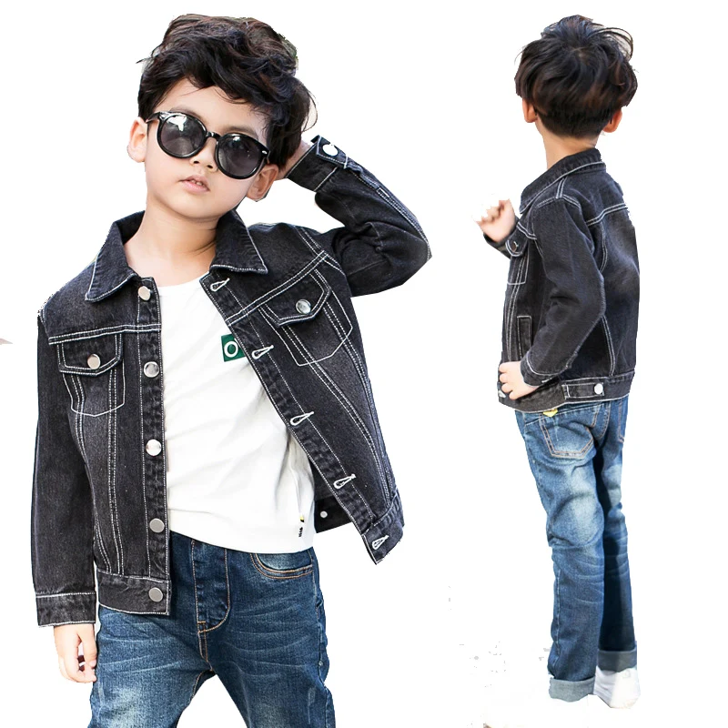 Children Kids Boys Spring Black Cowboy Denim Jacket For Boys School Casual Korean Jackets Coat Outerwear Clothes New
Children Kids Boys Spring Black Cowboy Denim Jacket For Boys School Casual Korean Jackets Coat Outerwear Clothes New