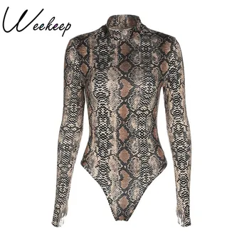 Weekeep Sexy Bodycon Long Sleeve Bodysuit Autumn Snake Skin Turtleneck One Piece Bodysuits 2018 Slim Female Jumpsuits Overalls
Weekeep Sexy Bodycon Long Sleeve Bodysuit Autumn Snake Skin Turtleneck One Piece Bodysuits 2018 Slim Female Jumpsuits Overalls
