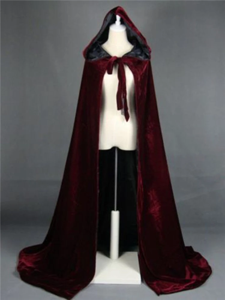 Elegant Velvet Hooded Wedding Cloak Winter Long Cape Unisex Halloween Costume Cape Hooded Velvet Bride Wedding cloak 
Elegant Velvet Hooded Wedding Cloak Winter Long Cape Unisex Halloween Costume Cape Hooded Velvet Bride Wedding cloak