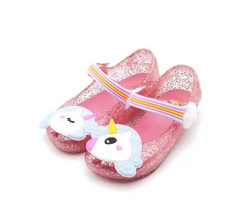 unicorn jelly sandals