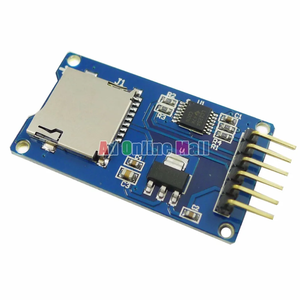 10PCS/LOT Micro SD Card SPI Adapter Interface Mini TF Card Read Write Module With Level Converter Chip For Arduino
10PCS/LOT Micro SD Card SPI Adapter Interface Mini TF Card Read Write Module With Level Converter Chip For Arduino