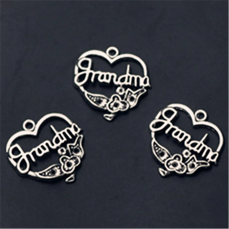 WKOUD 10pcs Antique Silver Dear Grandma Charm Vintage Metal Earring Bracelet DIY Jewelry Peach Heart Alloy Pendants A1003
WKOUD 10pcs Antique Silver Dear Grandma Charm Vintage Metal Earring Bracelet DIY Jewelry Peach Heart Alloy Pendants A1003