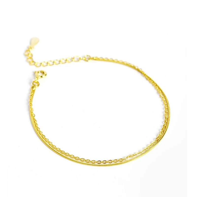La MaxZa 925 Sterling Silver Bracelets For Women Minimalist Snake Link Double Layer Chain Jewelry Silver 925 Bracelet Woman Gold
La MaxZa 925 Sterling Silver Bracelets For Women Minimalist Snake Link Double Layer Chain Jewelry Silver 925 Bracelet Woman Gold