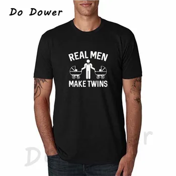 2018 Summer Fashion Real Men Make Twins Funny Printed Men's T Shirt Fathers Day Present Tops Tees T-shirt High Quality Camisetas
2018 Summer Fashion Real Men Make Twins Funny Printed Men's T Shirt Fathers Day Present Tops Tees T-shirt High Quality Camisetas