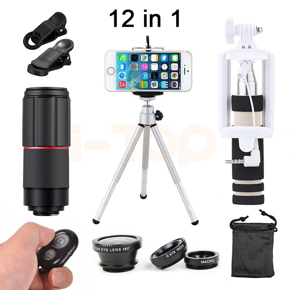 12in1 Phone Camera lentes Fisheye Wide Angle Macro Lenses 8X Zoom Telephoto Lens Telescope For iPhone redmi 2 3 S 4 note 3 MI6 5
12in1 Phone Camera lentes Fisheye Wide Angle Macro Lenses 8X Zoom Telephoto Lens Telescope For iPhone redmi 2 3 S 4 note 3 MI6 5
