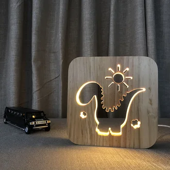Creative Novelty Wood Dinosaur Lamp USB Night Light Solid Wood Carving Hollow Table Lamp for Bedroom Decoration Light Gift
Creative Novelty Wood Dinosaur Lamp USB Night Light Solid Wood Carving Hollow Table Lamp for Bedroom Decoration Light Gift
