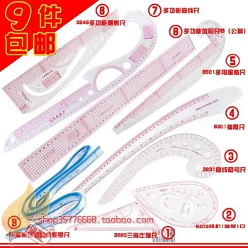 9PCS/SET Cutting ruler Sewing Feet Tailor-foot Put Yardstick Sleeve Arm French Curve Cut Cutting Knife Ruler Cuff Button Comma
9PCS/SET Cutting ruler Sewing Feet Tailor-foot Put Yardstick Sleeve Arm French Curve Cut Cutting Knife Ruler Cuff Button Comma