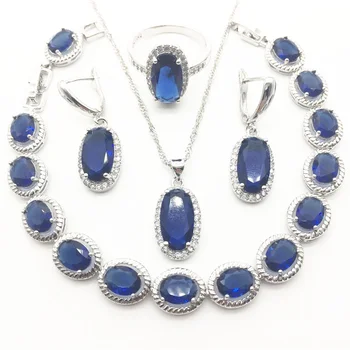 FAHOYO Elegant BlueStone Zircon Women's 925 Sterling Silver Jewelry Sets Earrings/Pendant/Necklace/Rings/Bracelet Free Shipping
FAHOYO Elegant BlueStone Zircon Women's 925 Sterling Silver Jewelry Sets Earrings/Pendant/Necklace/Rings/Bracelet Free Shipping