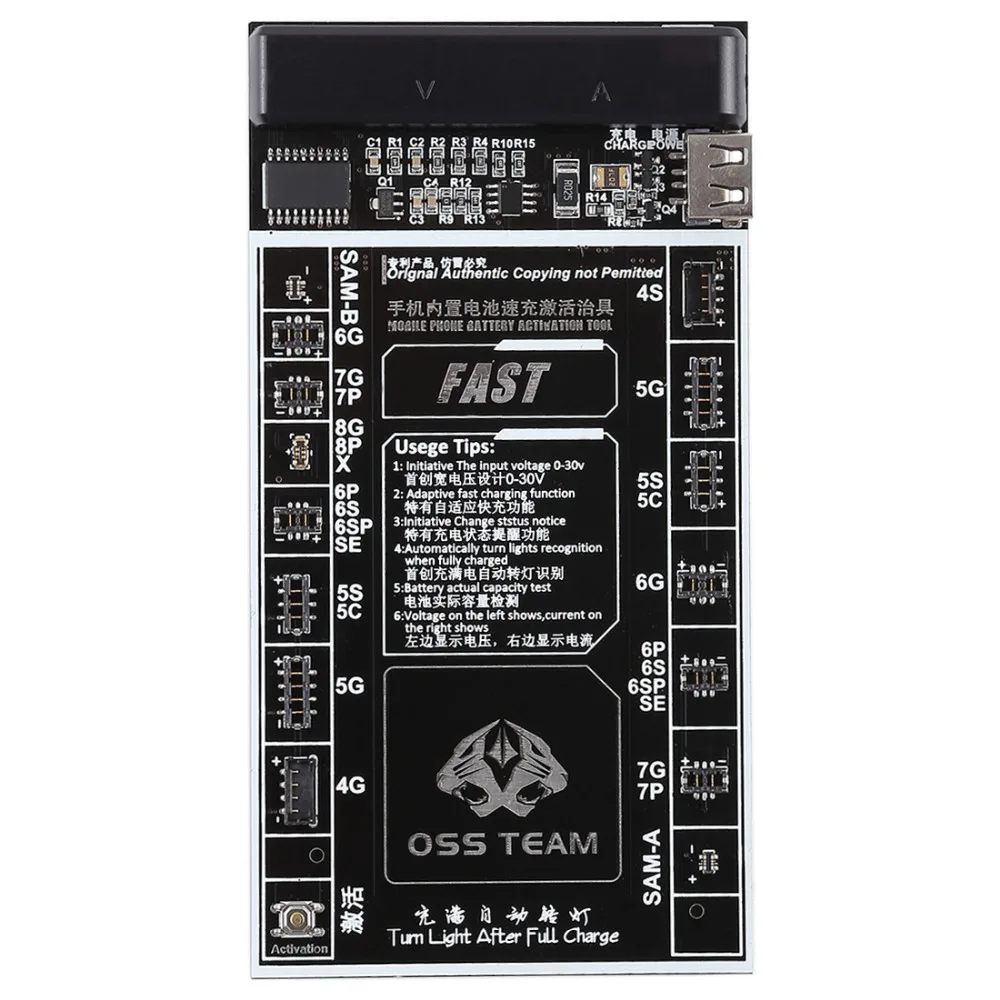 Smartphone Battery Fast Charging and Activated Board 2 in 1 Tool for iPhone X & 8 Plus & 8 & 7 Plus & 6s Plus & 6s & 6 Plus & 6
Smartphone Battery Fast Charging and Activated Board 2 in 1 Tool for iPhone X & 8 Plus & 8 & 7 Plus & 6s Plus & 6s & 6 Plus & 6