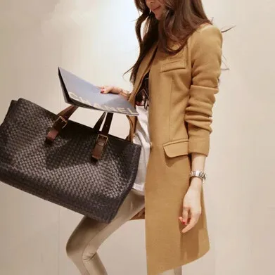 Women Coat New Fashion Women's Slim Long Sections Wool Blended Coat Winter Womens Coat Plus Size
Women Coat New Fashion Women's Slim Long Sections Wool Blended Coat Winter Womens Coat Plus Size