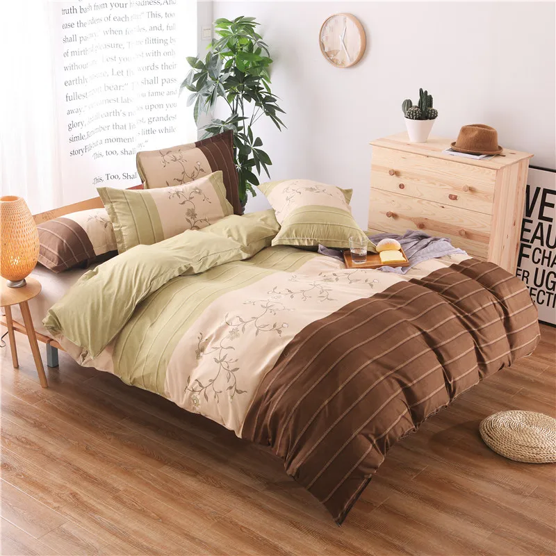 Coffee Color Stitching Stripes Polyester Home Textile 2/3pcs Bedding Sets Beddingset Duvet Cover Pillowcase/Bed Set King Size
Coffee Color Stitching Stripes Polyester Home Textile 2/3pcs Bedding Sets Beddingset Duvet Cover Pillowcase/Bed Set King Size